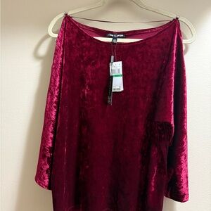 A New Day Red Oversized 3/4 Sleeve Blouse